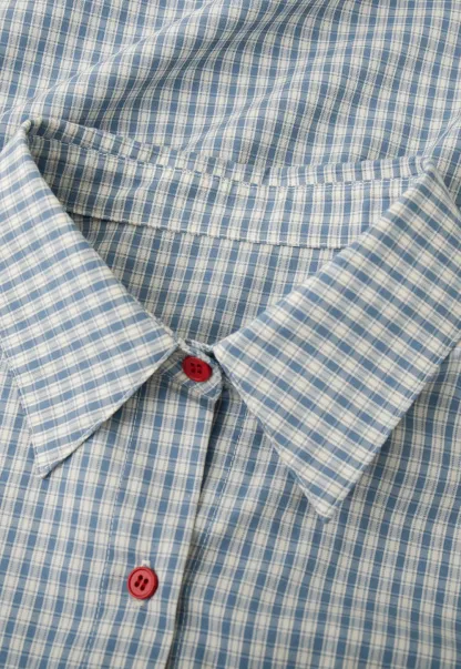 Oversized Checkered Button Up Shirt with Pocket Design