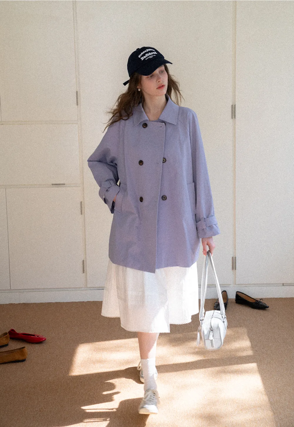 Elegant Double Breasted Short Jacket