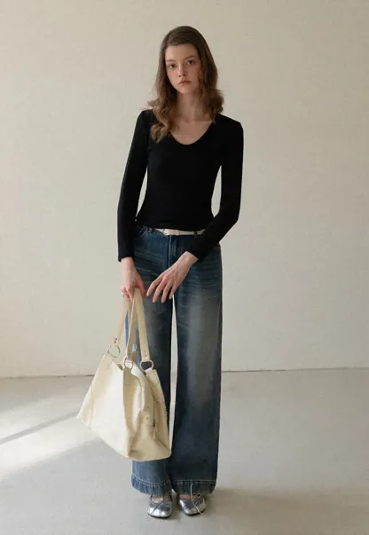 Elegant Basic Long Sleeve Top for Women