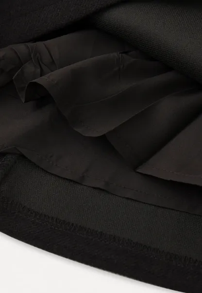 Elegant Mini Skirt with Front Slit and Button Detail