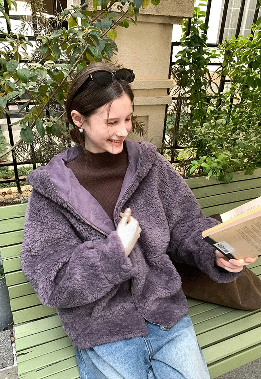 Elegant High Neck Knit Sweater with Button Detail Sleeve