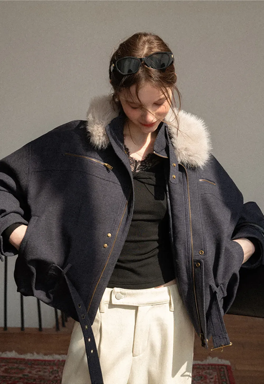 Stylish Fur-Collar Winter Jacket