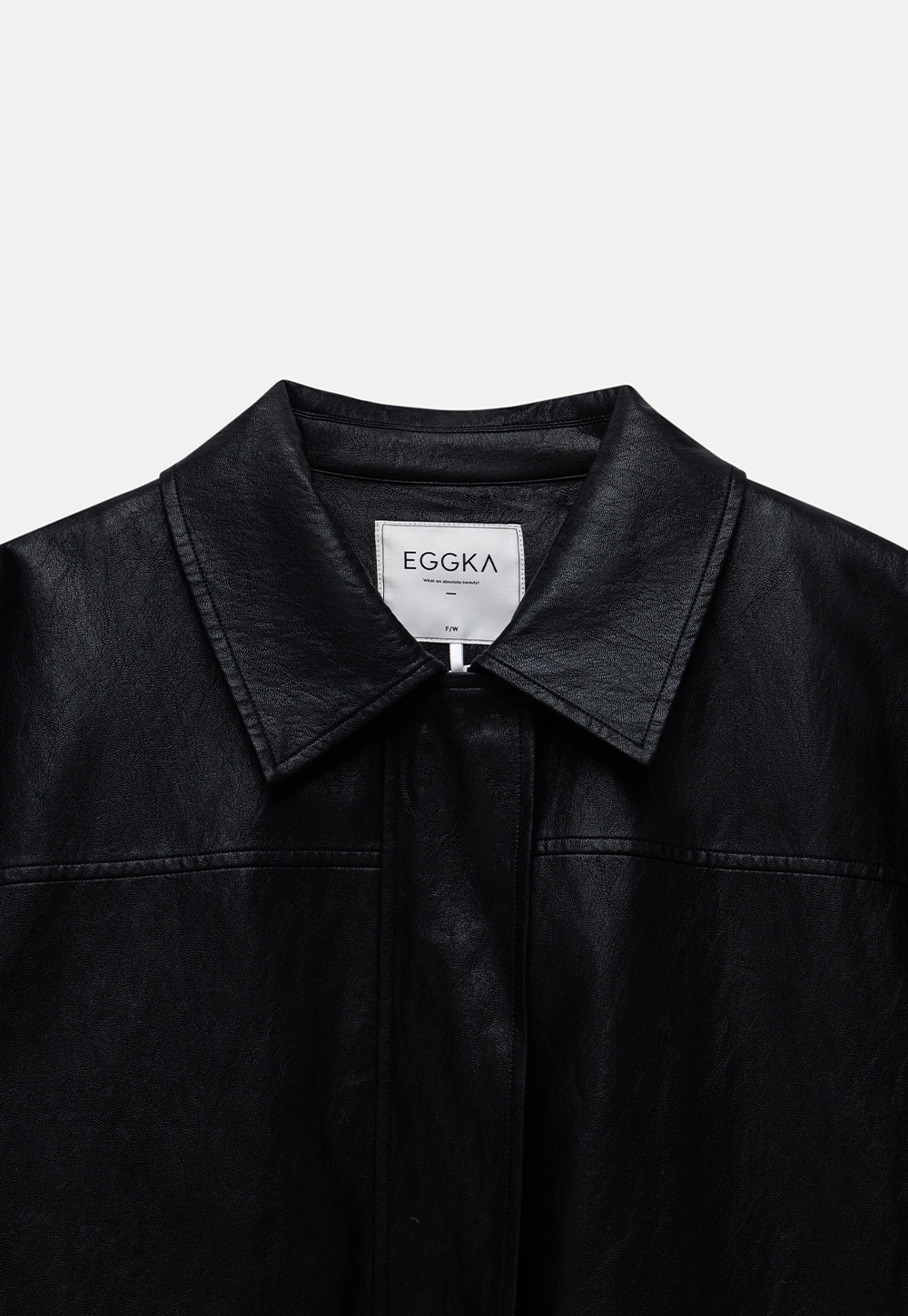 Womens Black Faux Leather Jacke