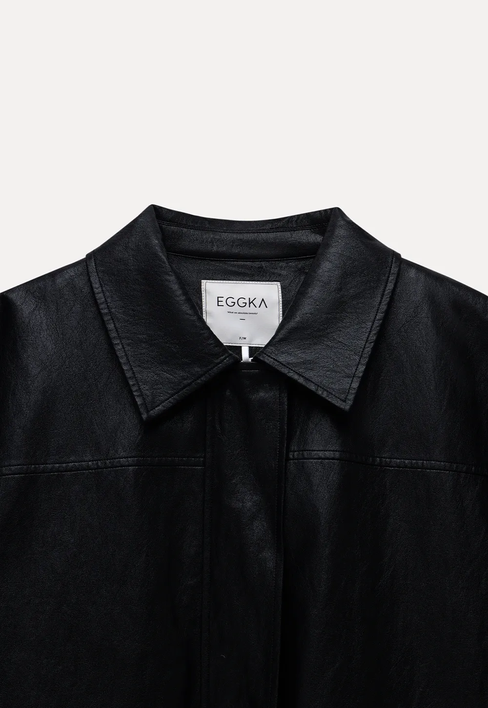 Womens Black Faux Leather Jacke