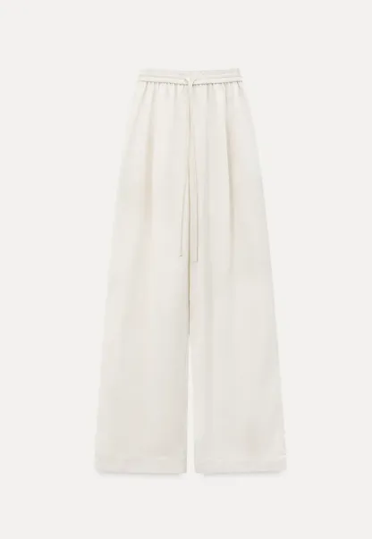 Wide Leg Drawstring Casual Pants