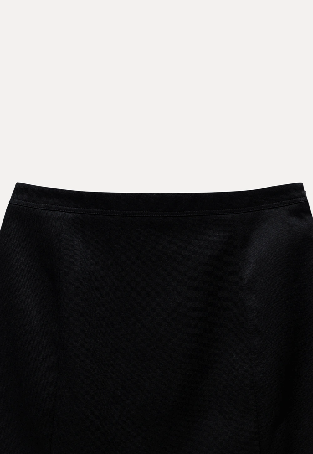 Womens Black High Waist A-Line Mini Skirt
