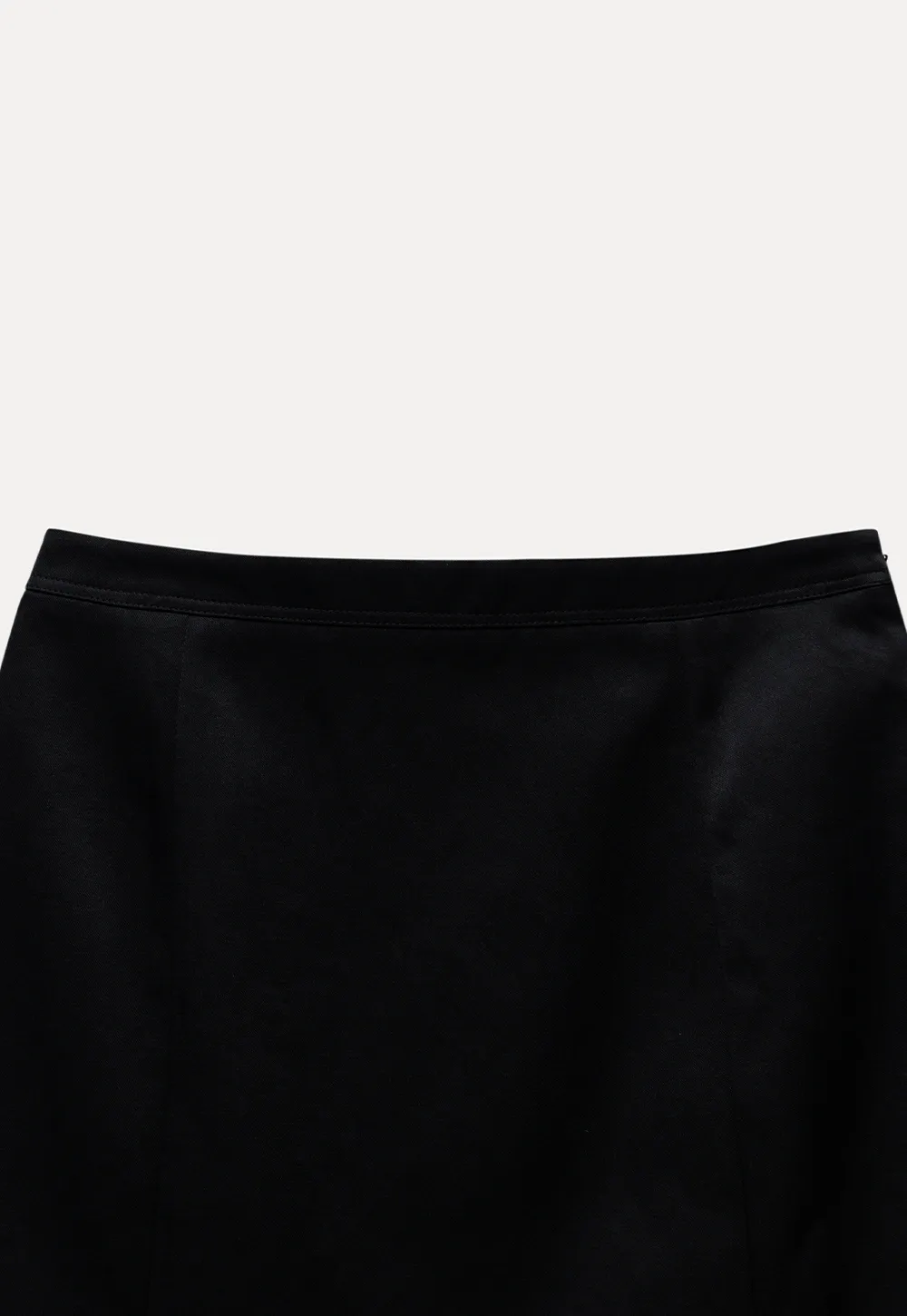 Womens Black High Waist A-Line Mini Skirt