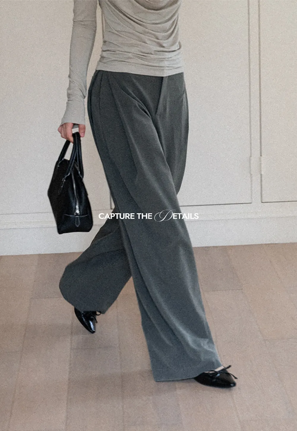 Wide Leg High Waist Casual Pants