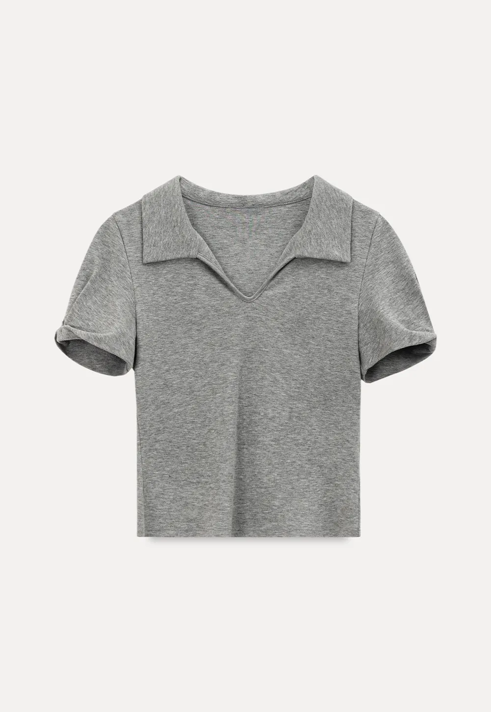 Polo collar short sleeve top with pleated skirt