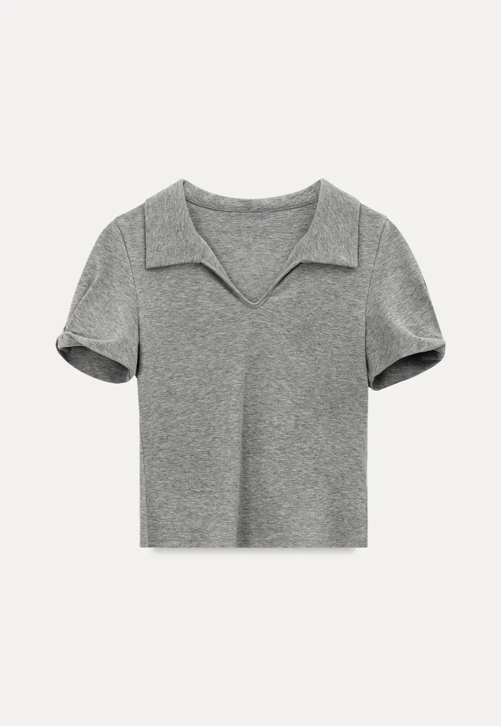 Polo collar short sleeve top with pleated skirt