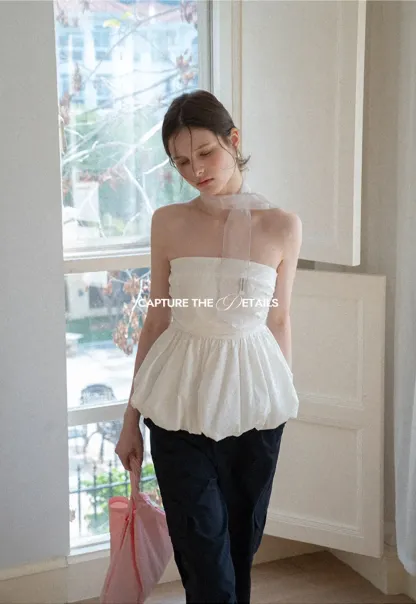 Smocked Waist Checkered Tank Top