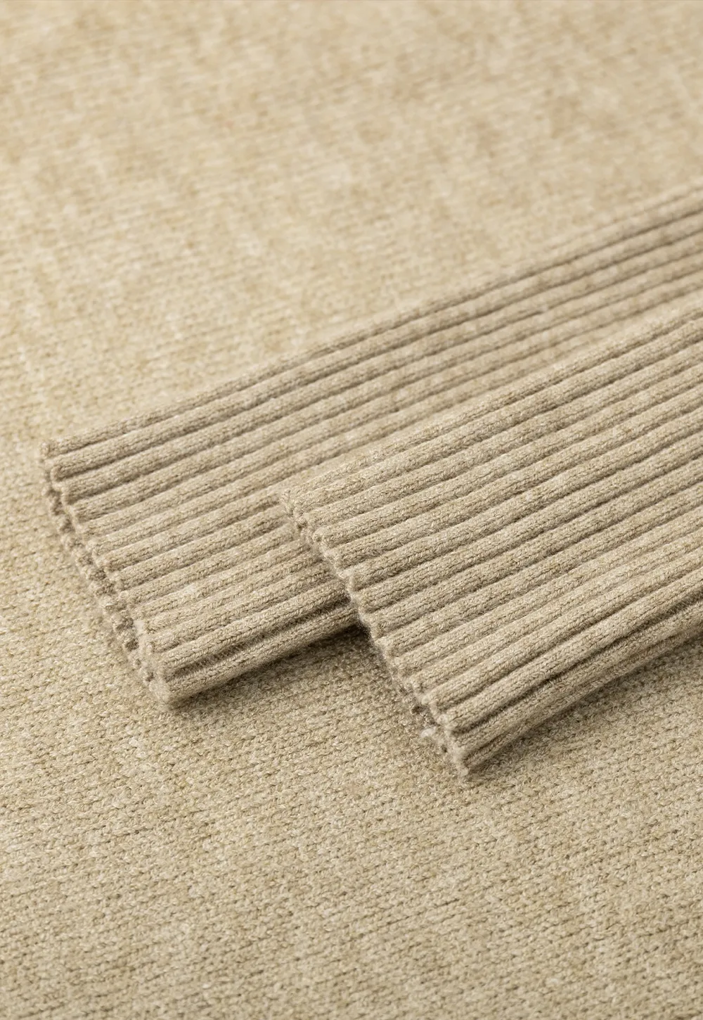 Zipper Front Knit Sweater with Wide Sleeves