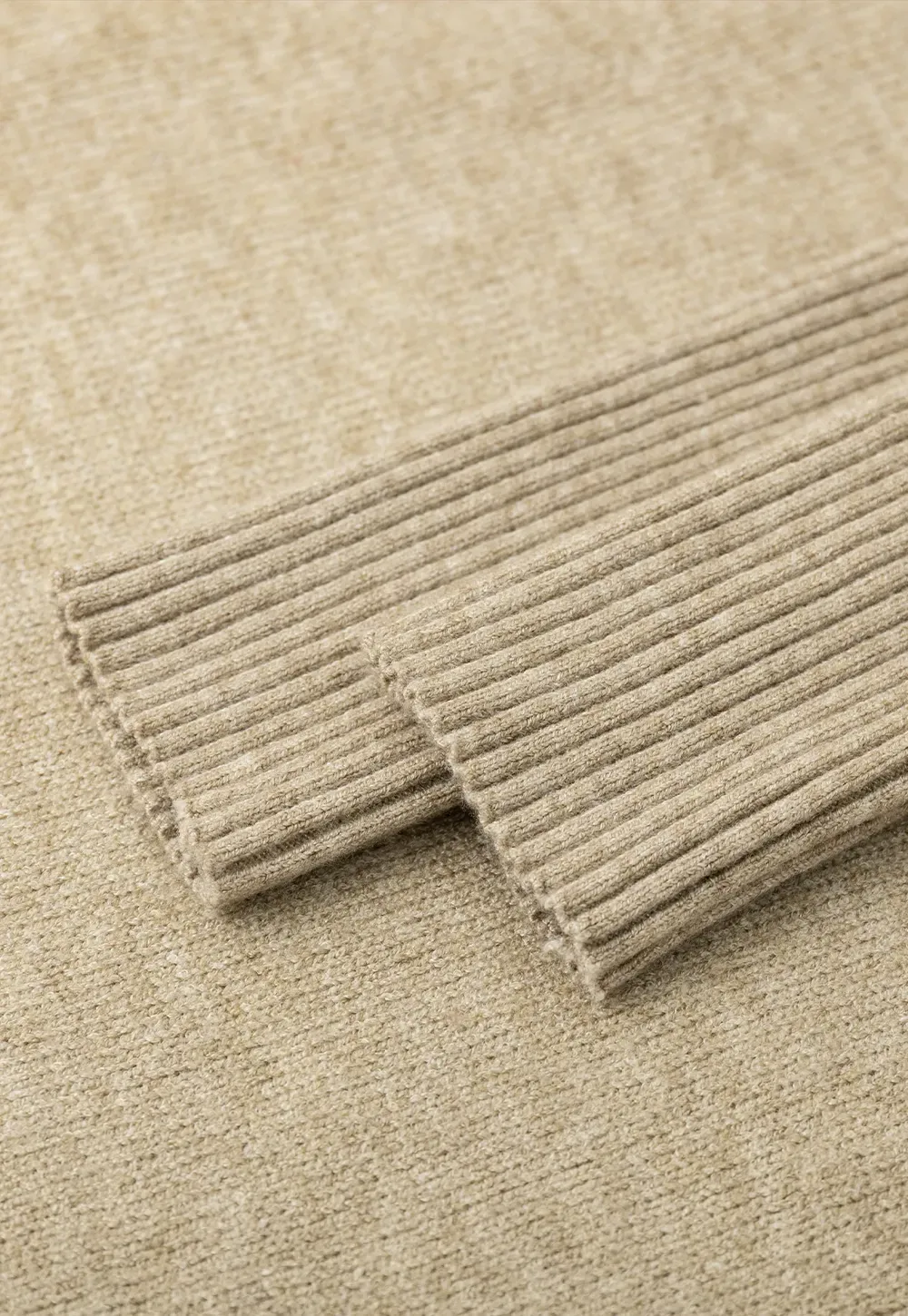 Zipper Front Knit Sweater with Wide Sleeves