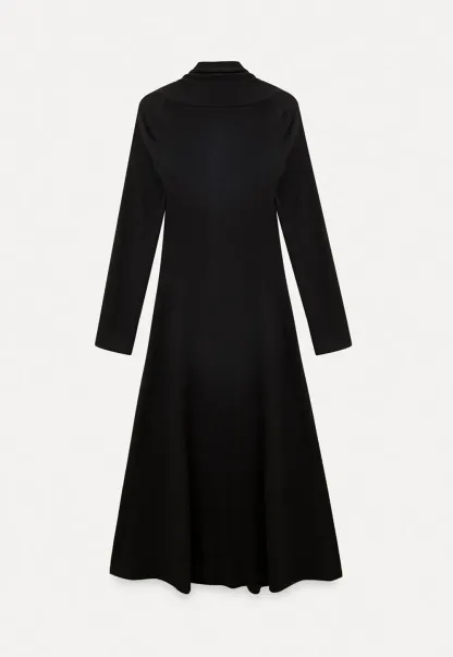 Elegant Square Neck Long Sleeve Dress