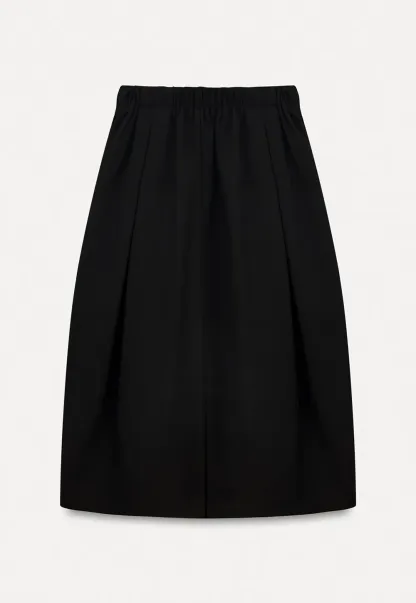 Elegant Pleated Midi Skirt with Flared Design