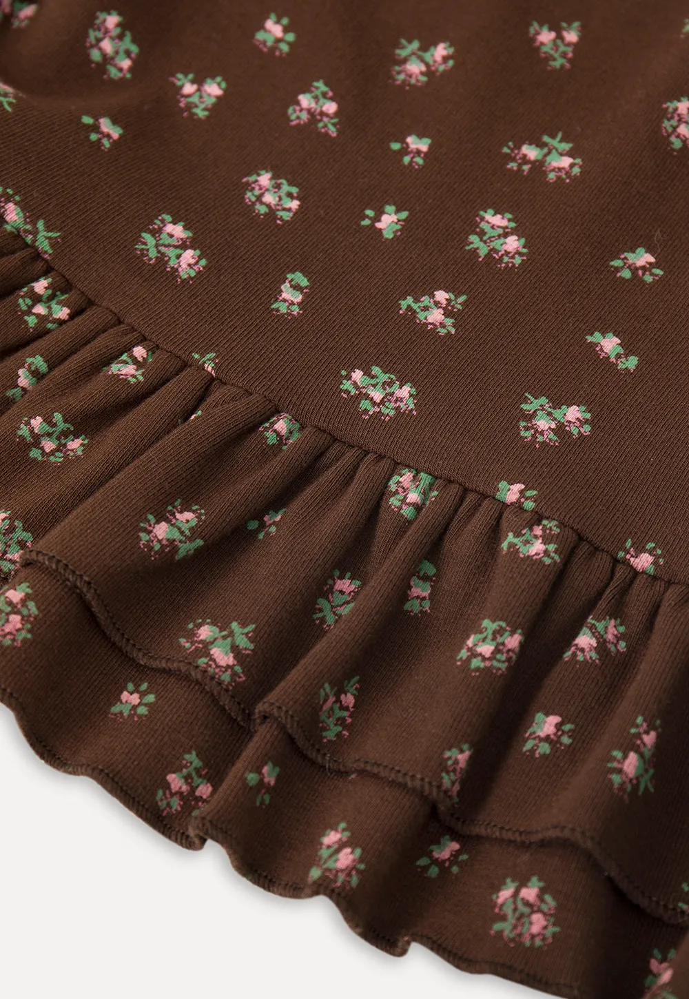 floral peplum tank top with ruffle hem