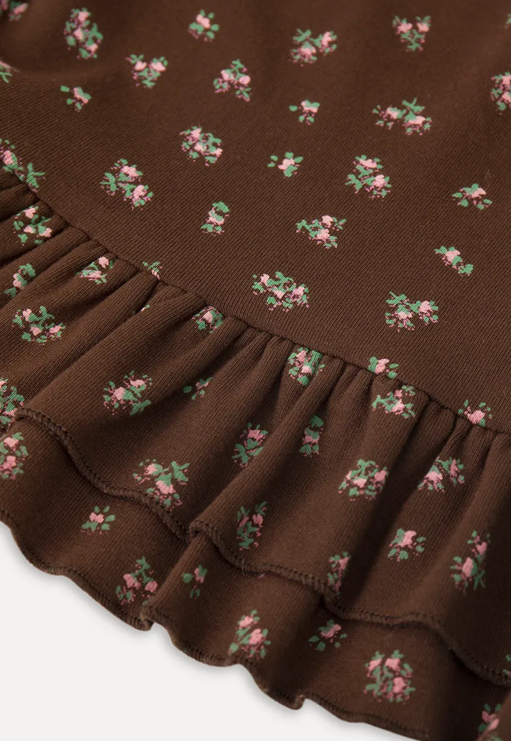 floral peplum tank top with ruffle hem