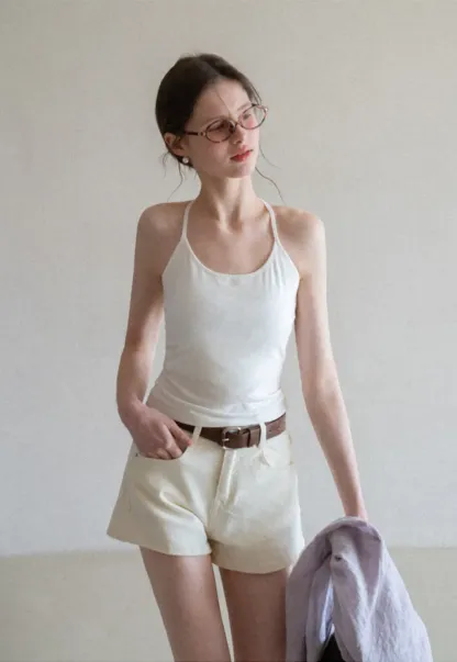 Slim Fit Tank Top with Thin Straps