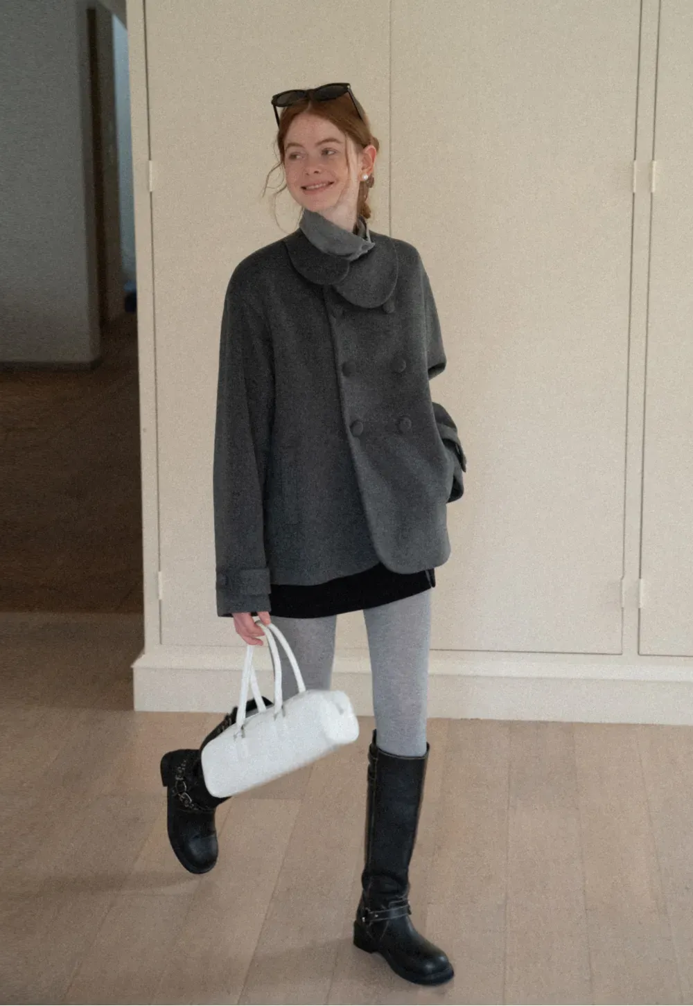 Elegant Wool Jacket for Women Simple Design Warm Coat