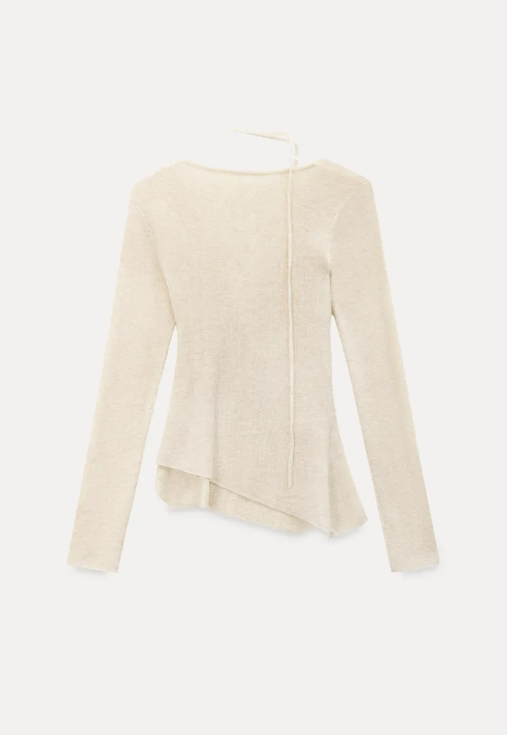 Long sleeve wrap knit sweater with ruched detail