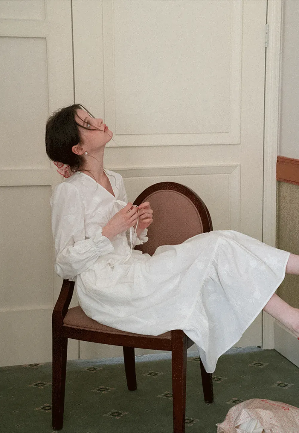 Shirt with ruffled sleeves and layered skirt