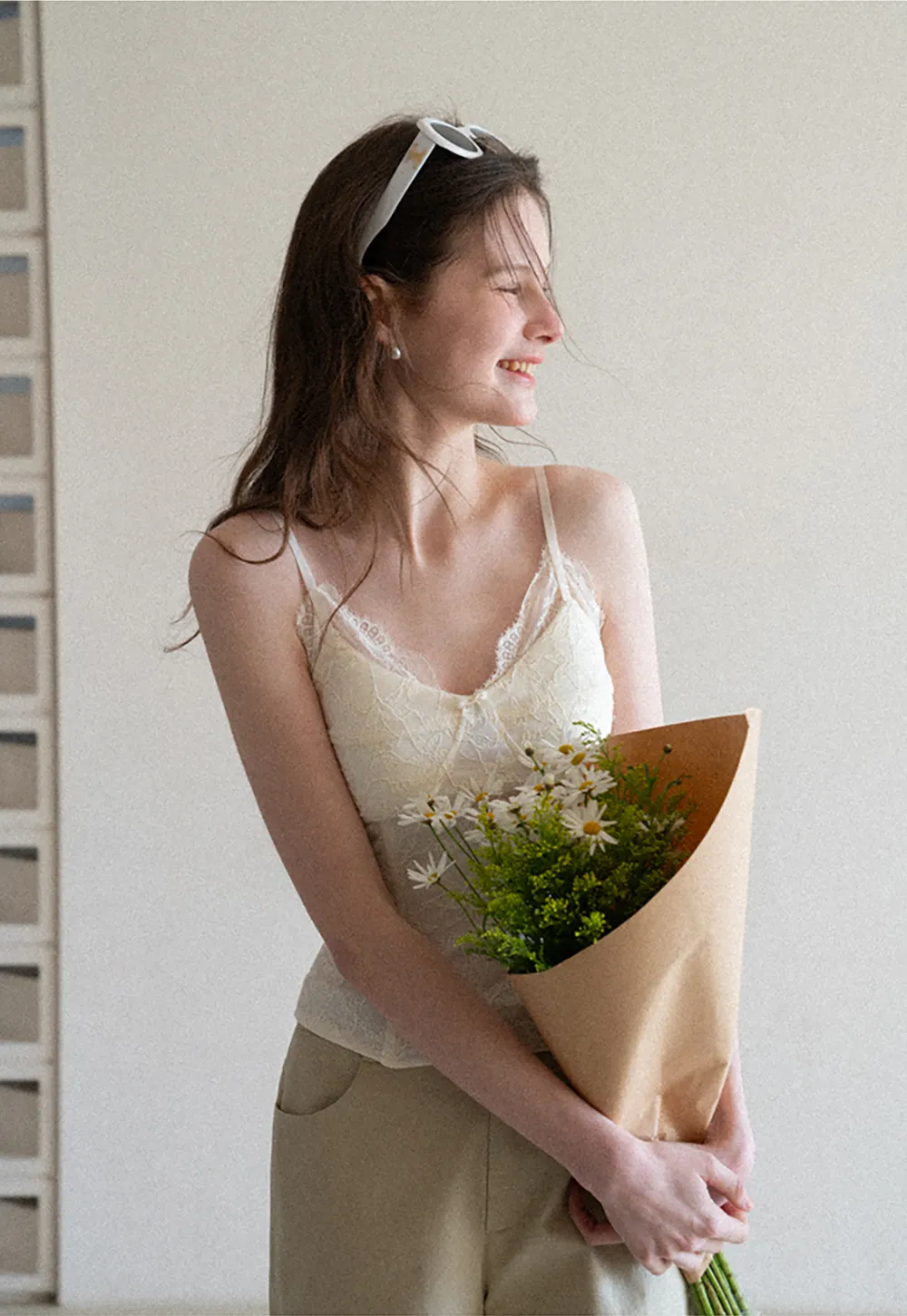 Lace Trimmed Corset Style Tank Top