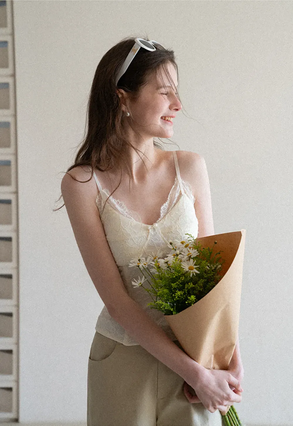 Lace Trimmed Corset Style Tank Top