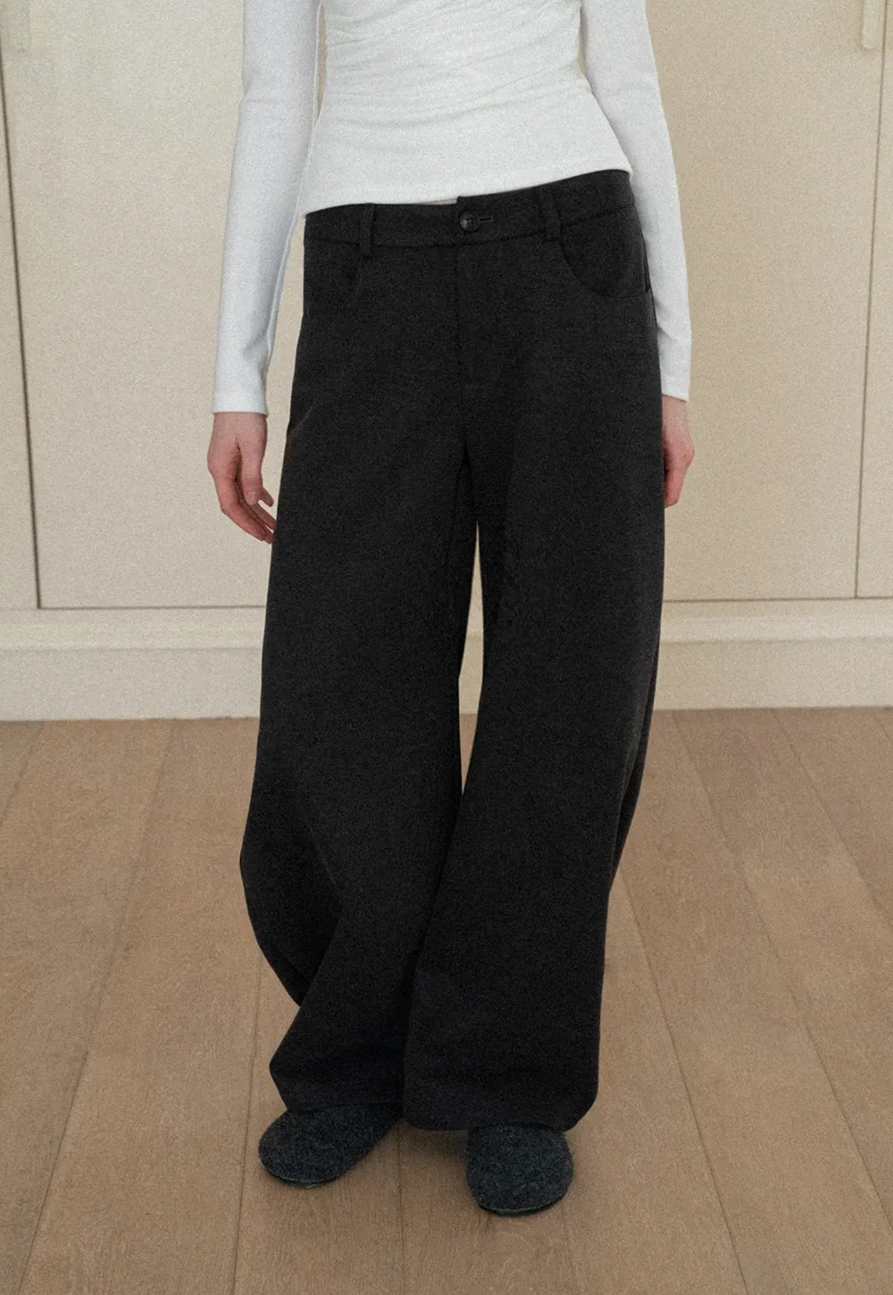 Wide leg high waist casual pants for women