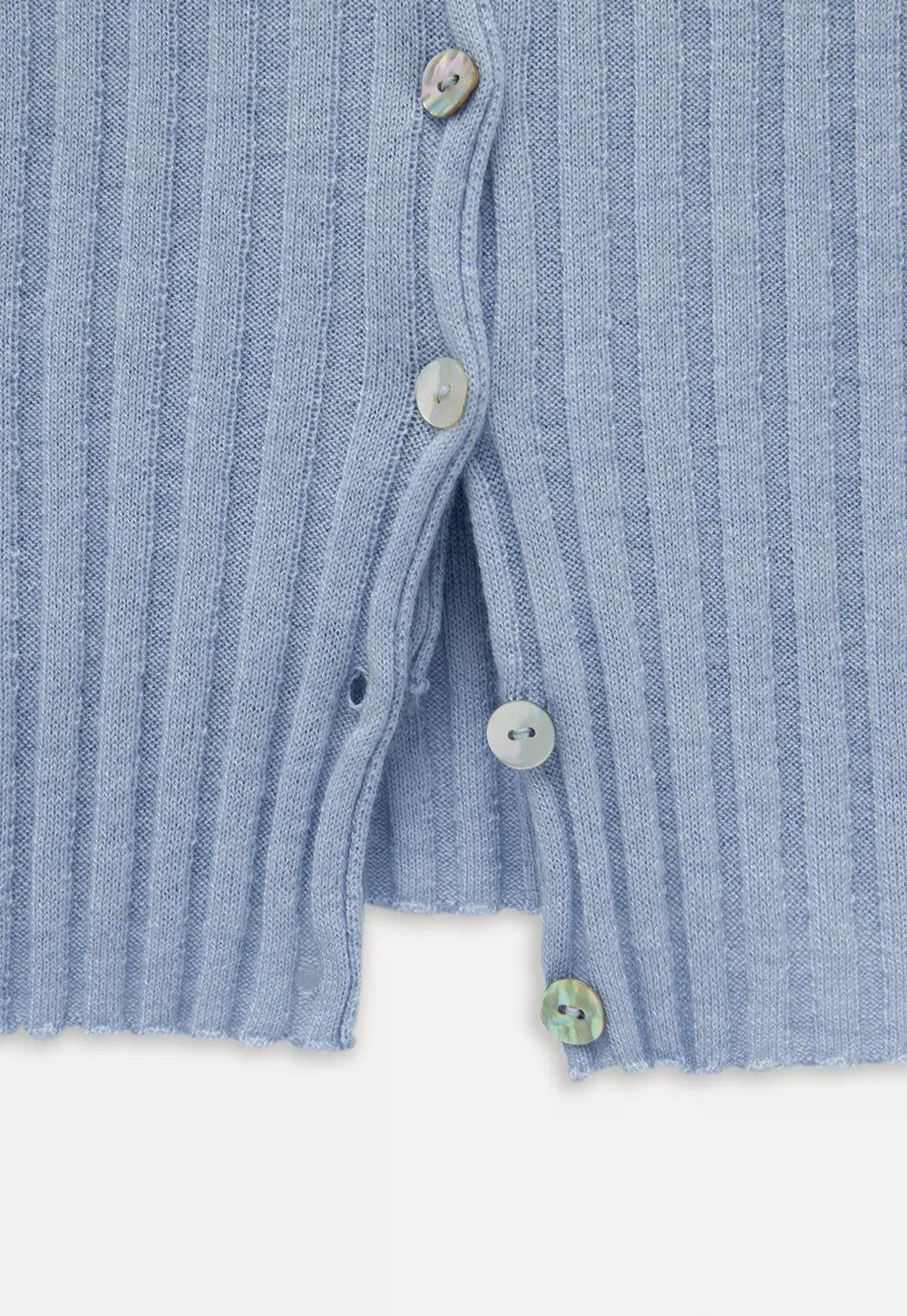 Ribbed Long Sleeve Knit Top