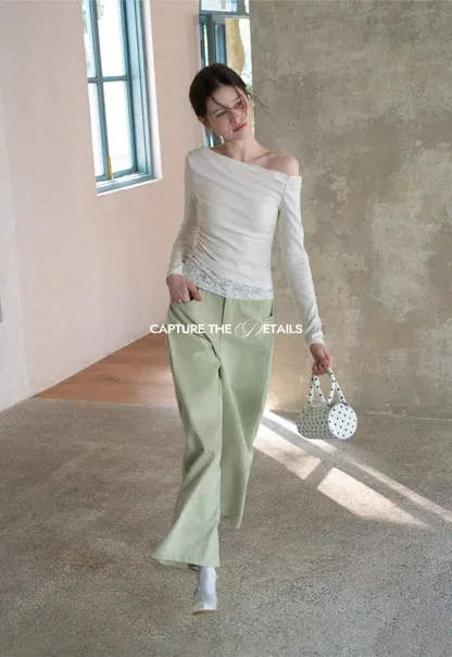 Wide Leg High Waist Casual Pants