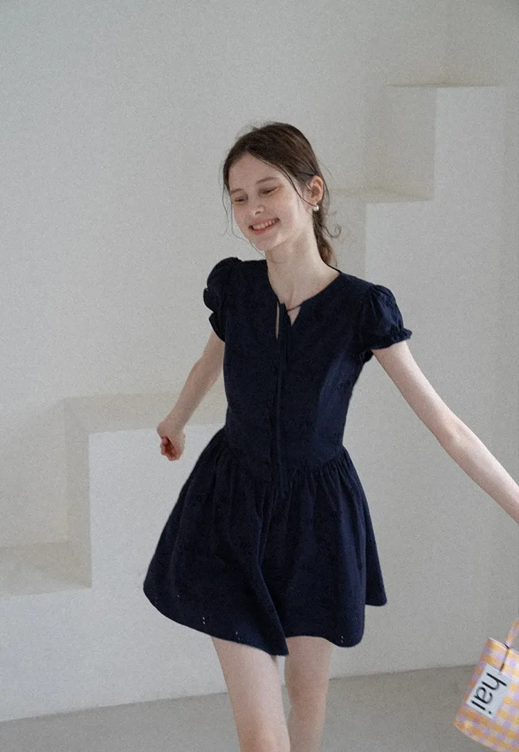 Women’s Sleeveless Eyelet Mini Dress