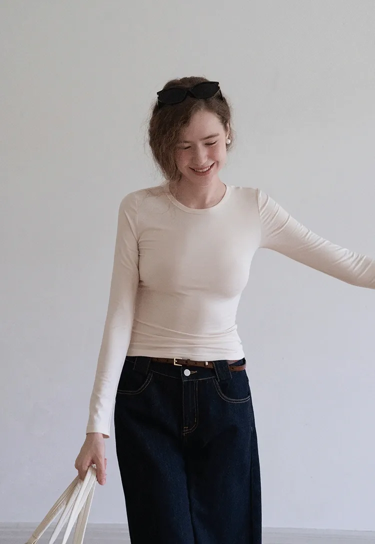Basic Long Sleeve Crop Top