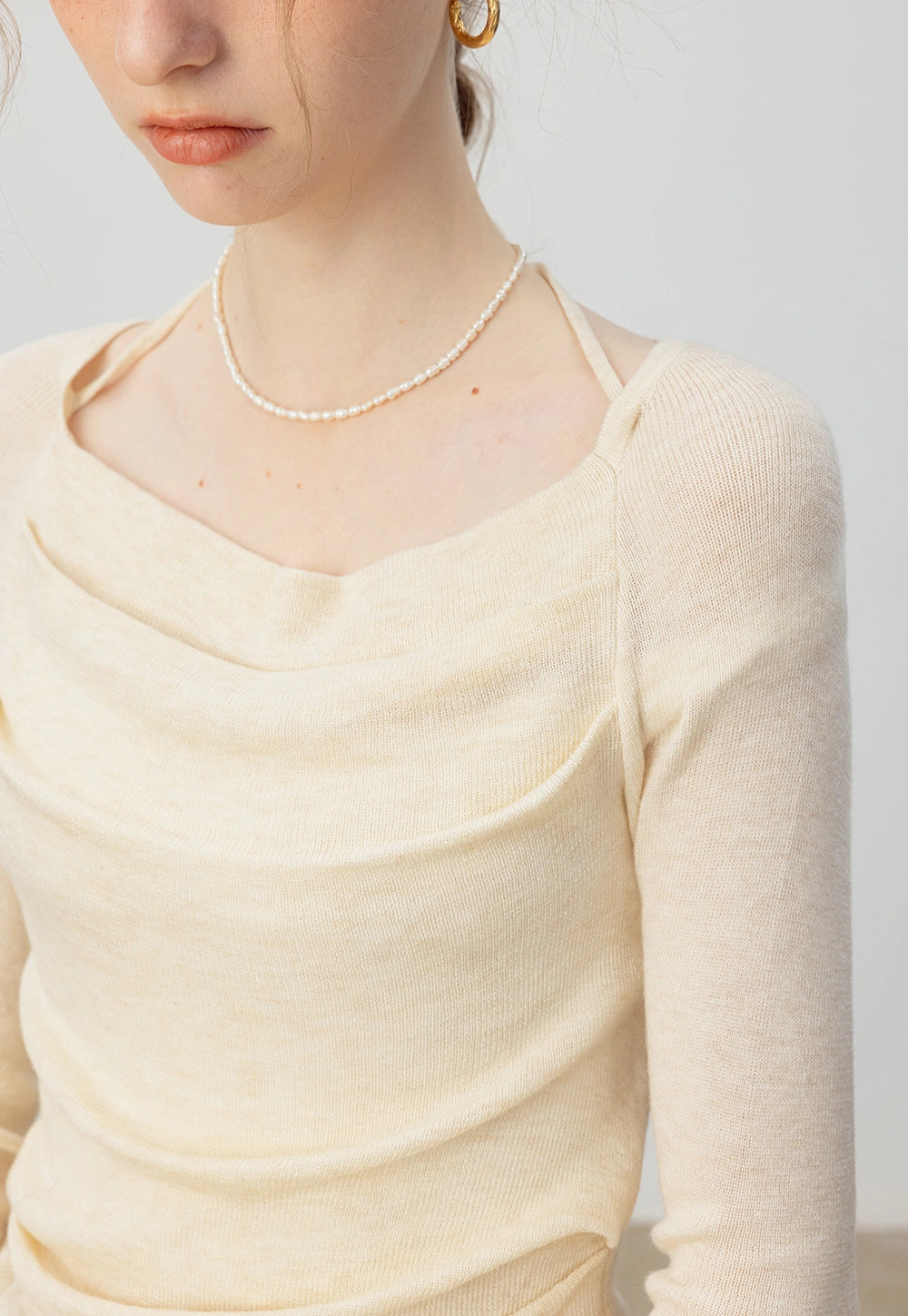 Off Shoulder Side Slit Ribbed Knit Sweater – shop hey chick