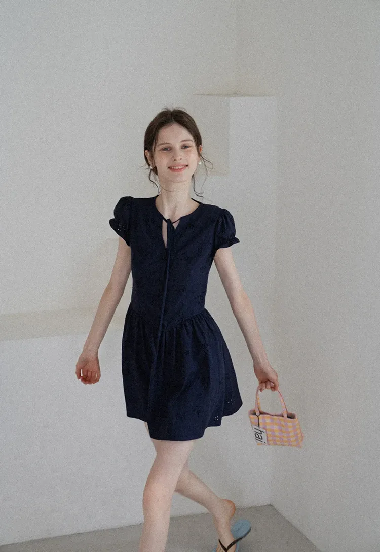 Women’s Sleeveless Eyelet Mini Dress