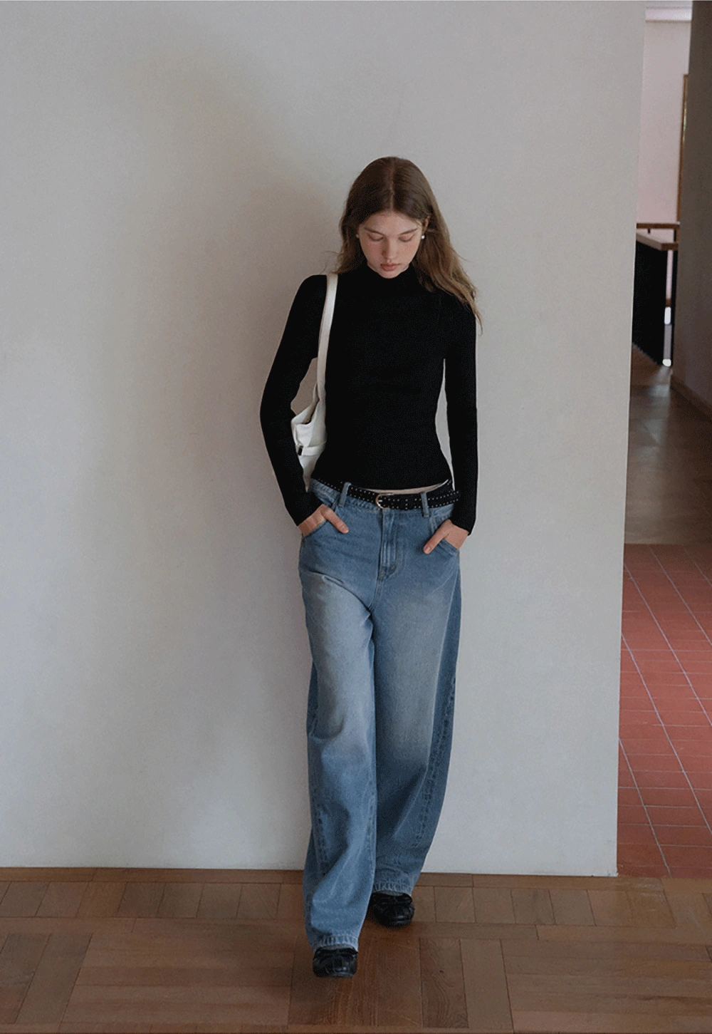 Women’s Ribbed Knit Turtleneck Sweater Top