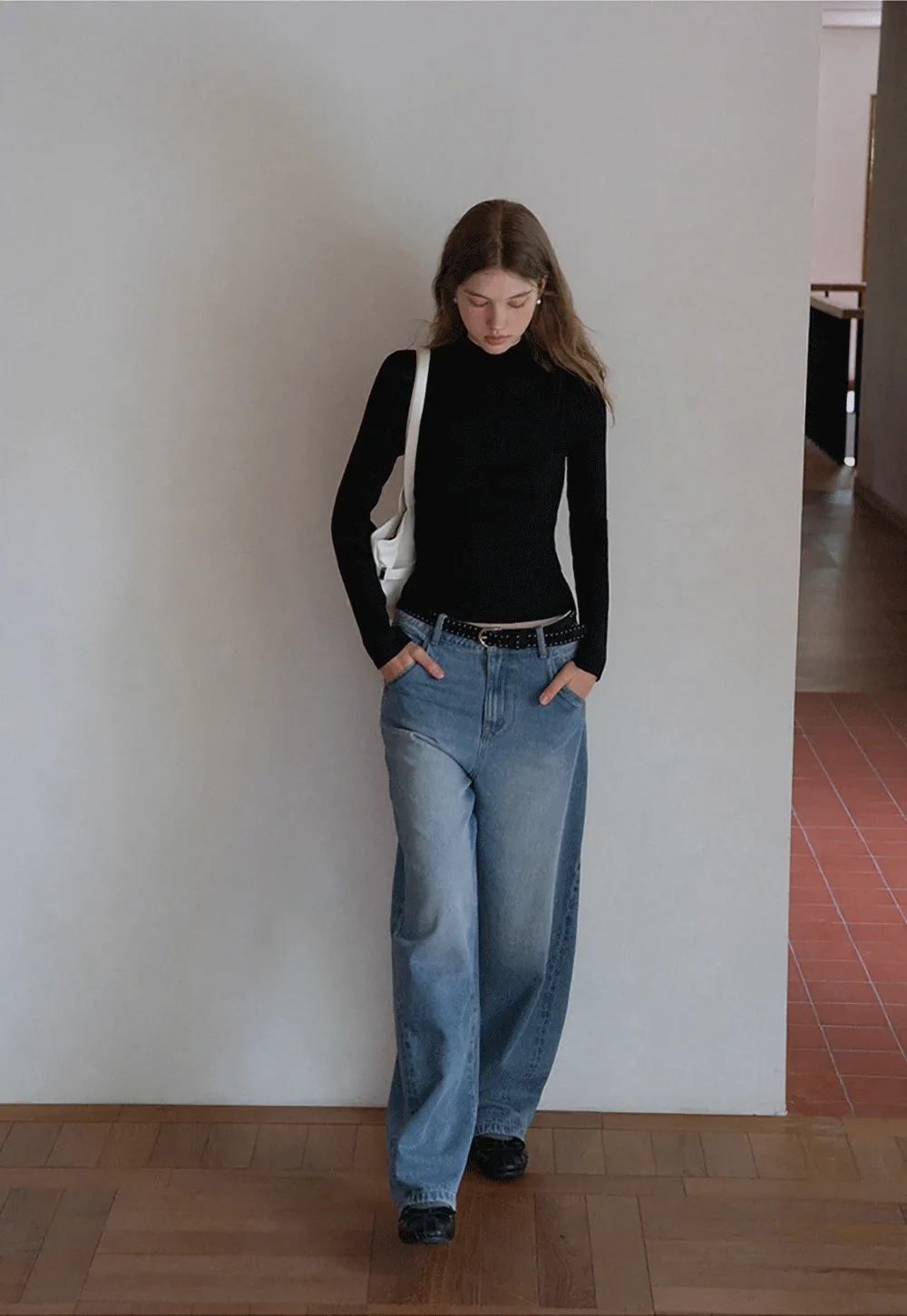 Women’s Ribbed Knit Turtleneck Sweater Top