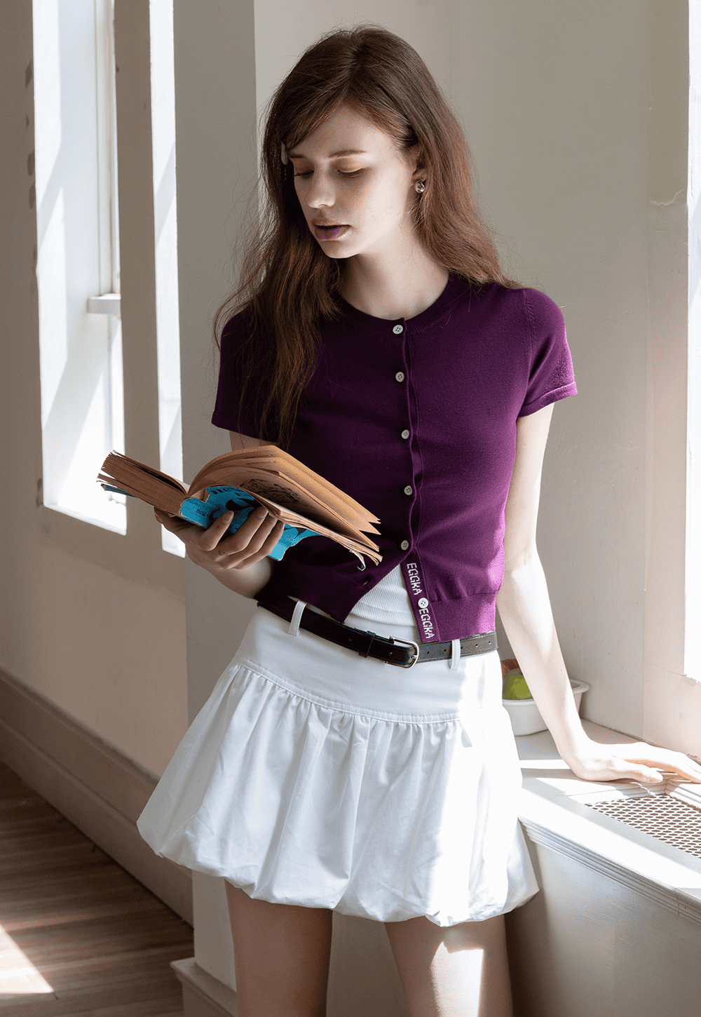 Short Sleeve Knit Cardigan
