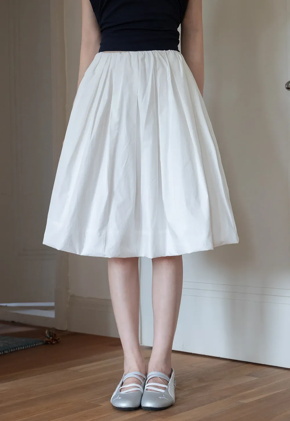 Women's High Waist Pleated A-Line Mini Skirt