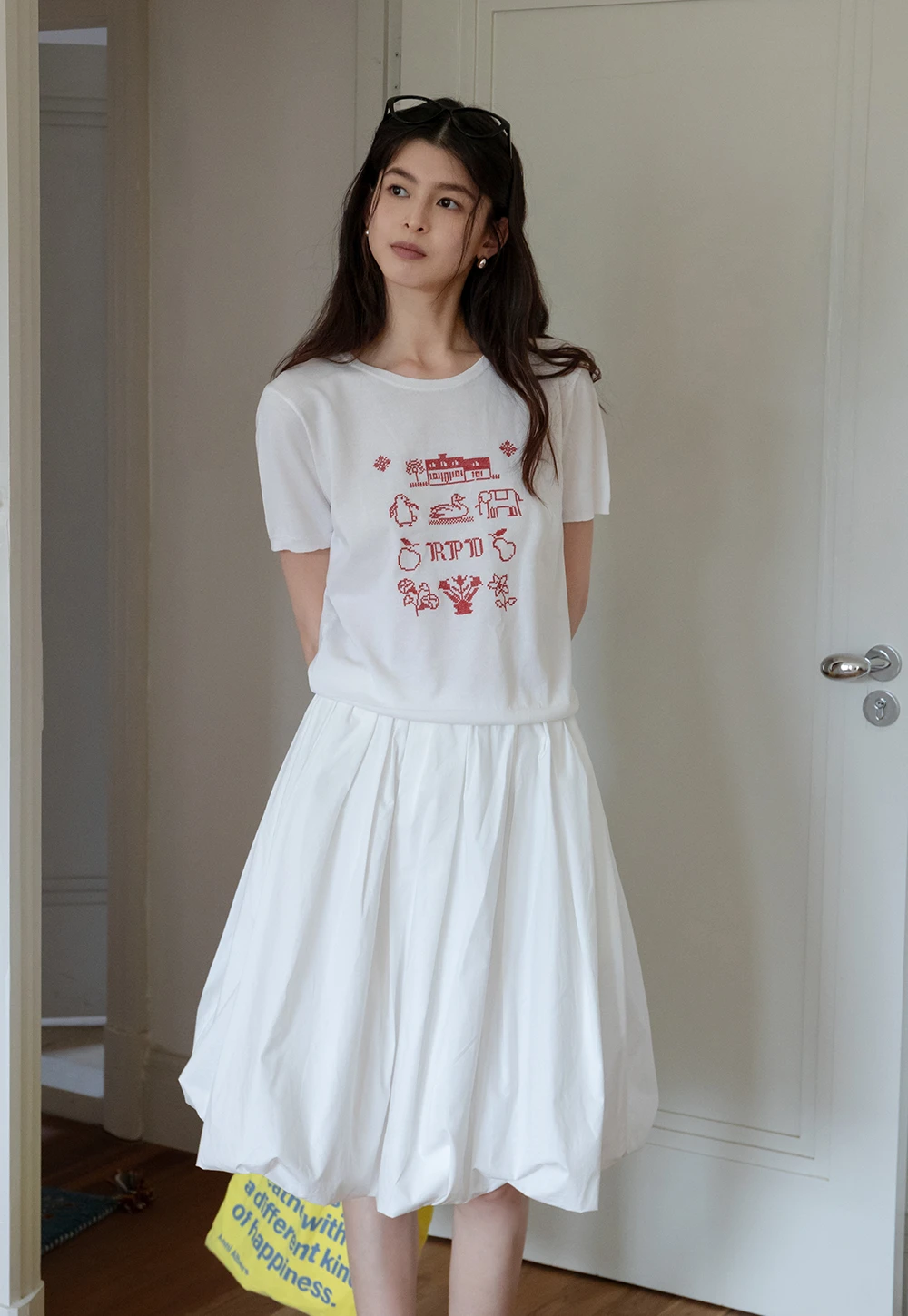 Women's High Waist Pleated A-Line Mini Skirt