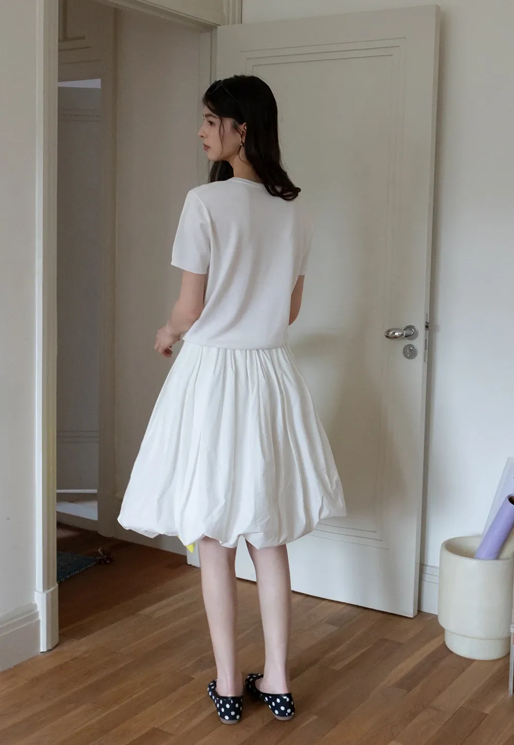 Women's High Waist Pleated A-Line Mini Skirt