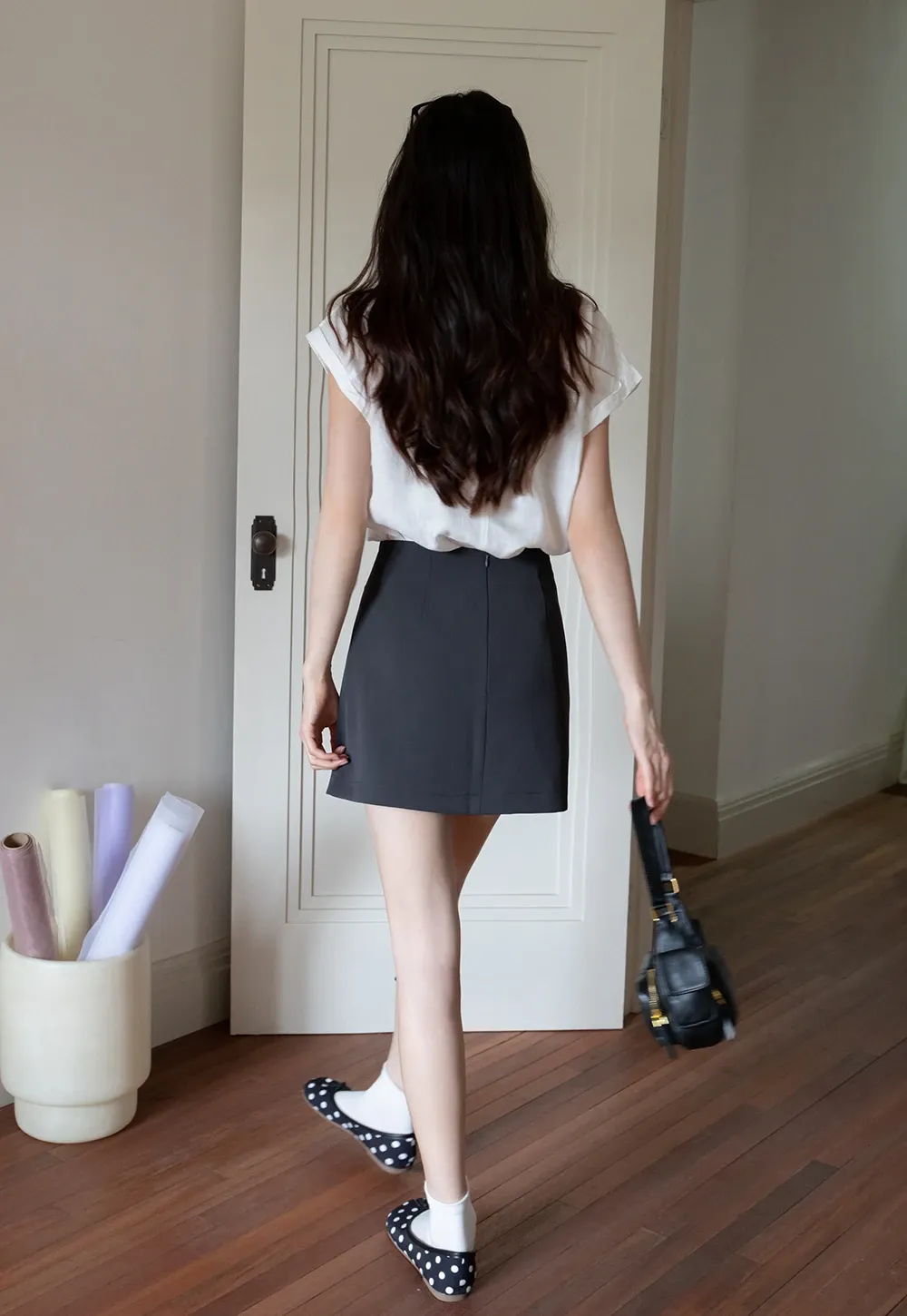 Women’s High-Waist Box-Pleated Mini Skirt