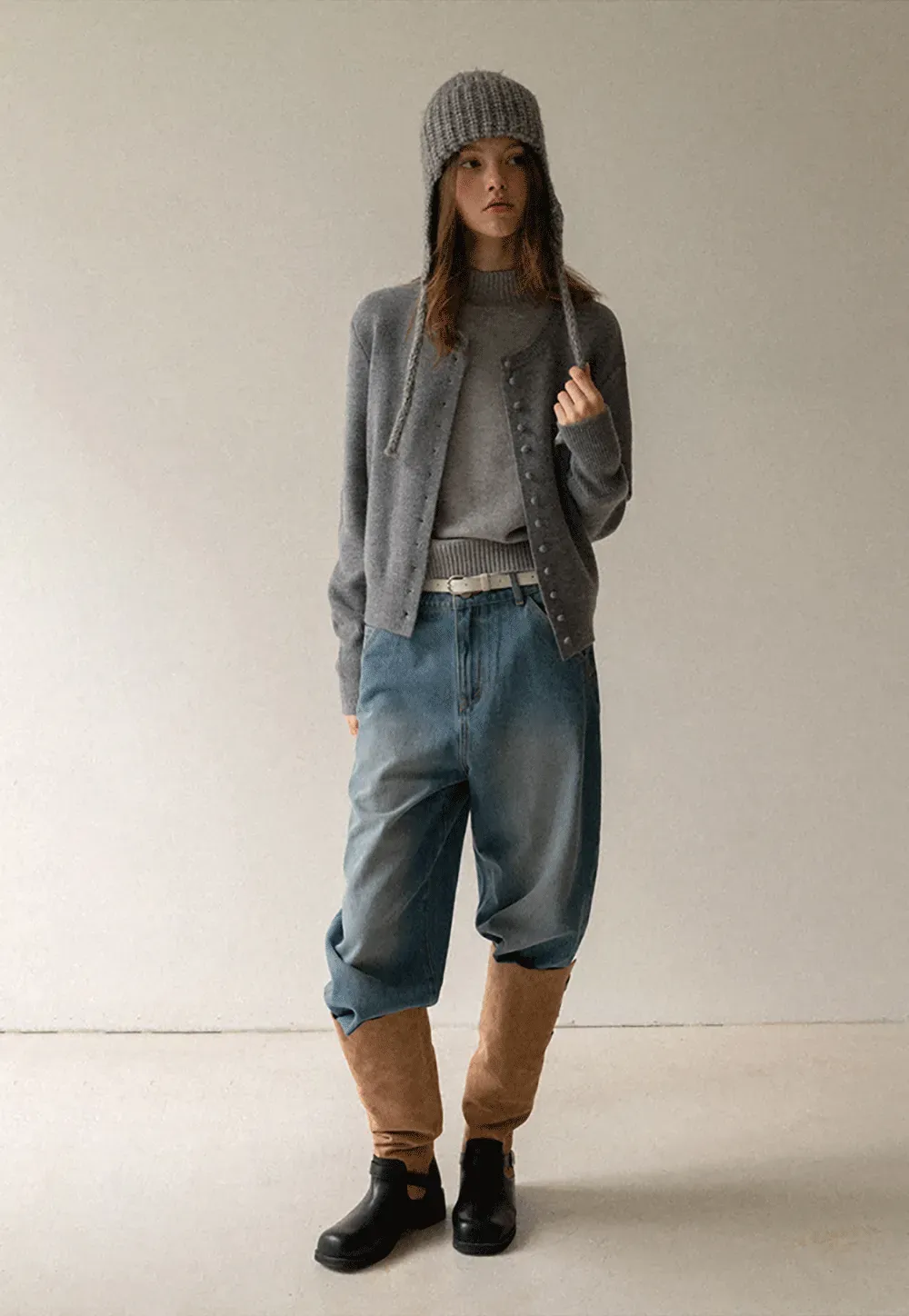 Olive Short Sleeve Mock Neck Knit Top