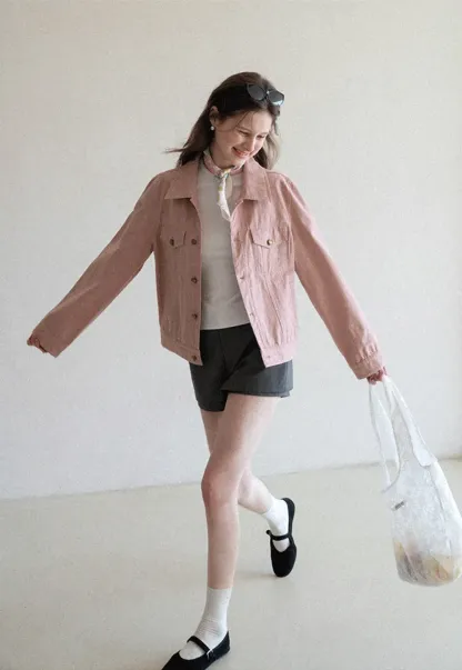 High waist tailored shorts with lace trim