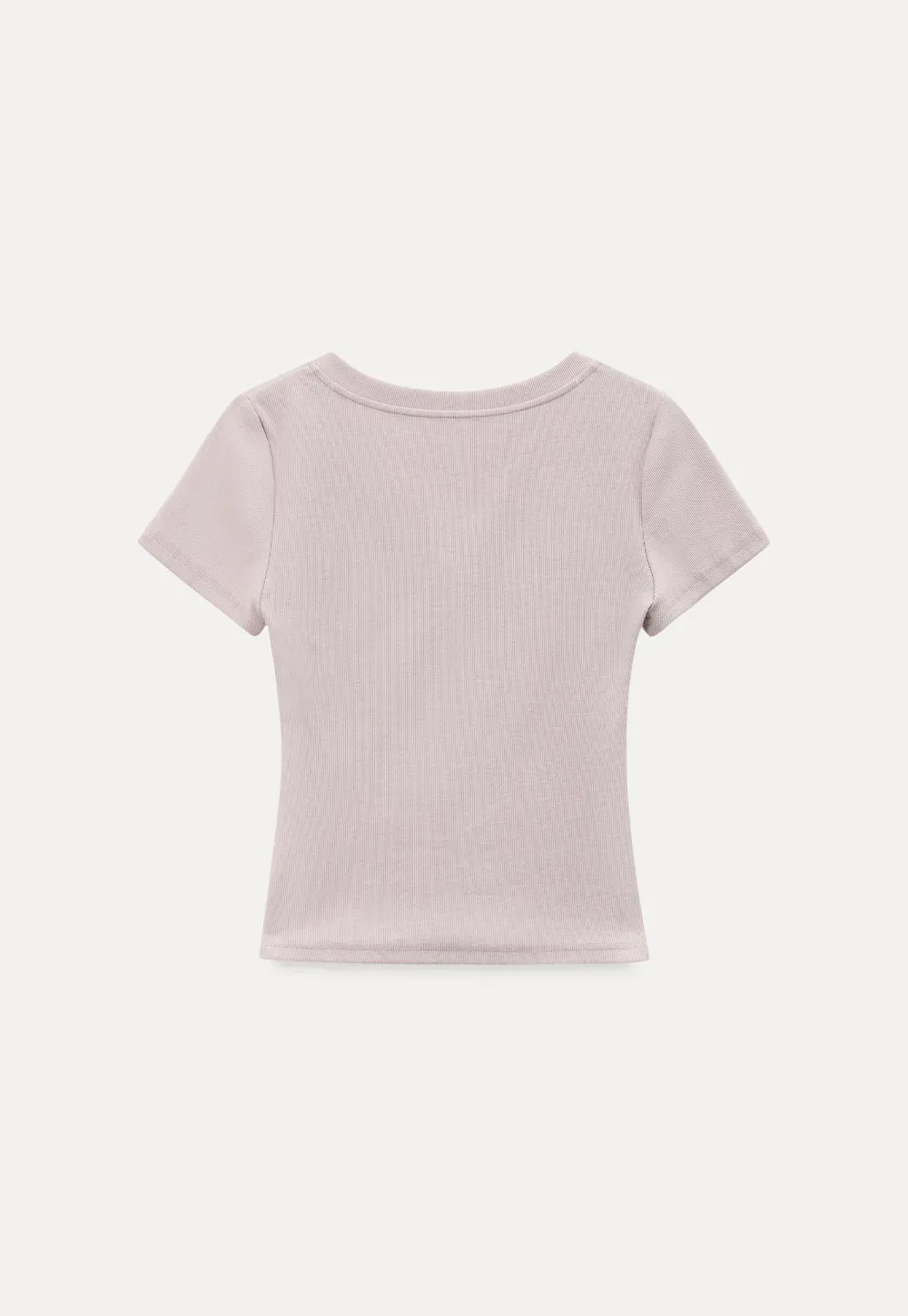 V neck short sleeve knit t shirt