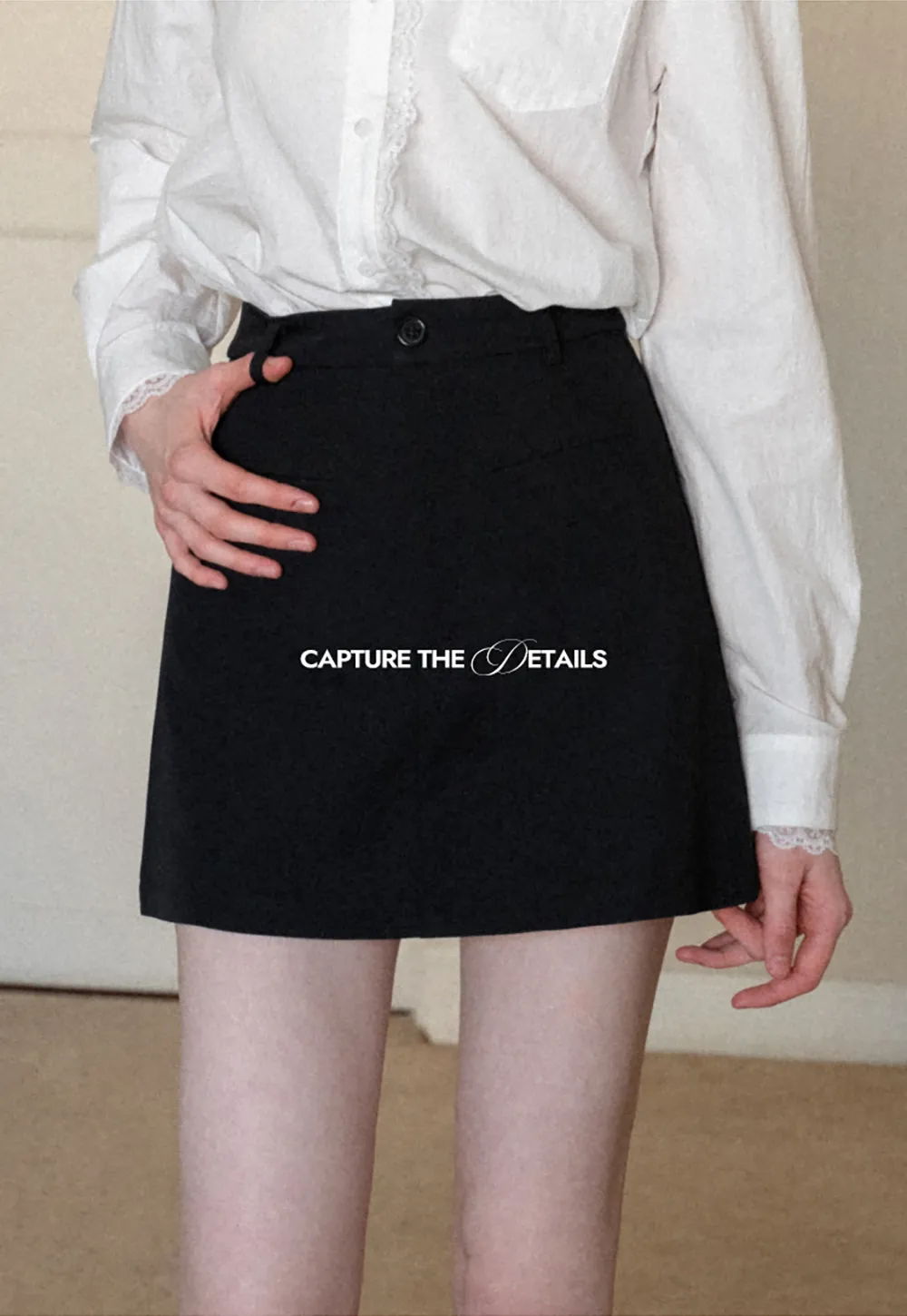 Elegant Mini Skirt with High Waist Design