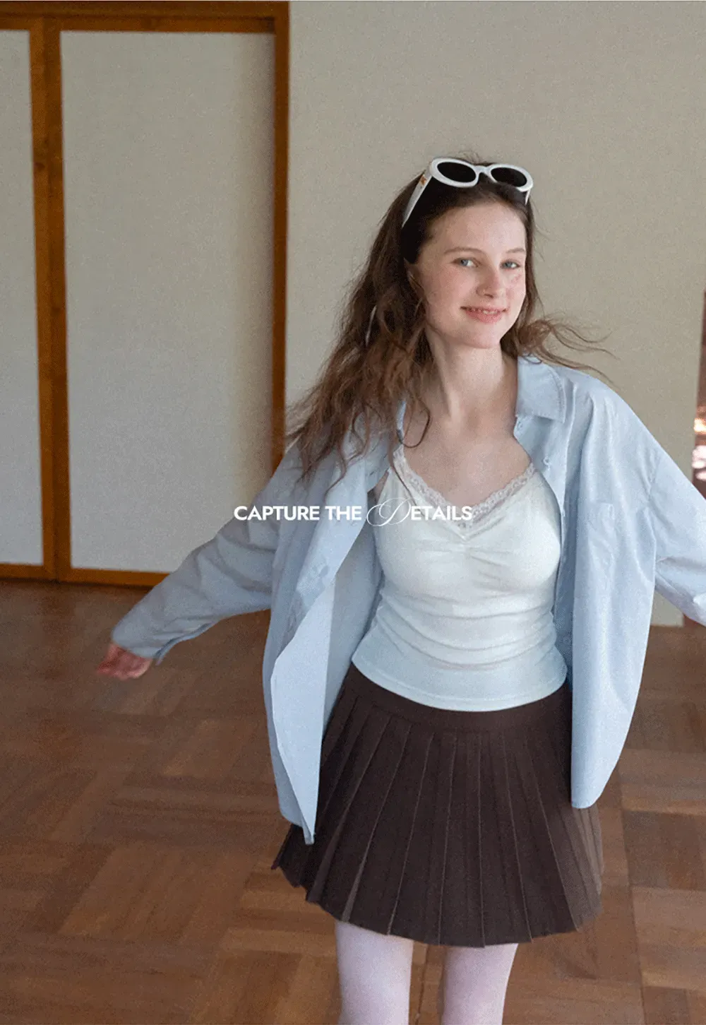 Classic button down shirt with rolled sleeves