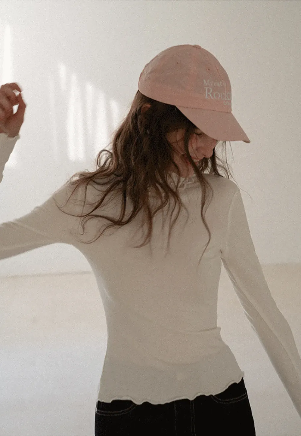 Elegant High Neck Long Sleeve Top with Ruffle Detail