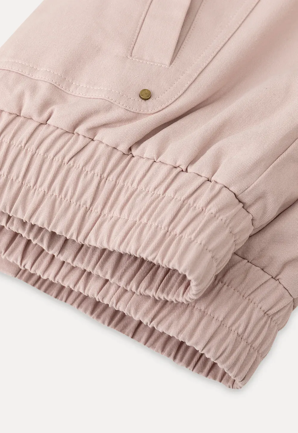 Stylish Short Jacket with Faux Fur Collar and Elastic Hem