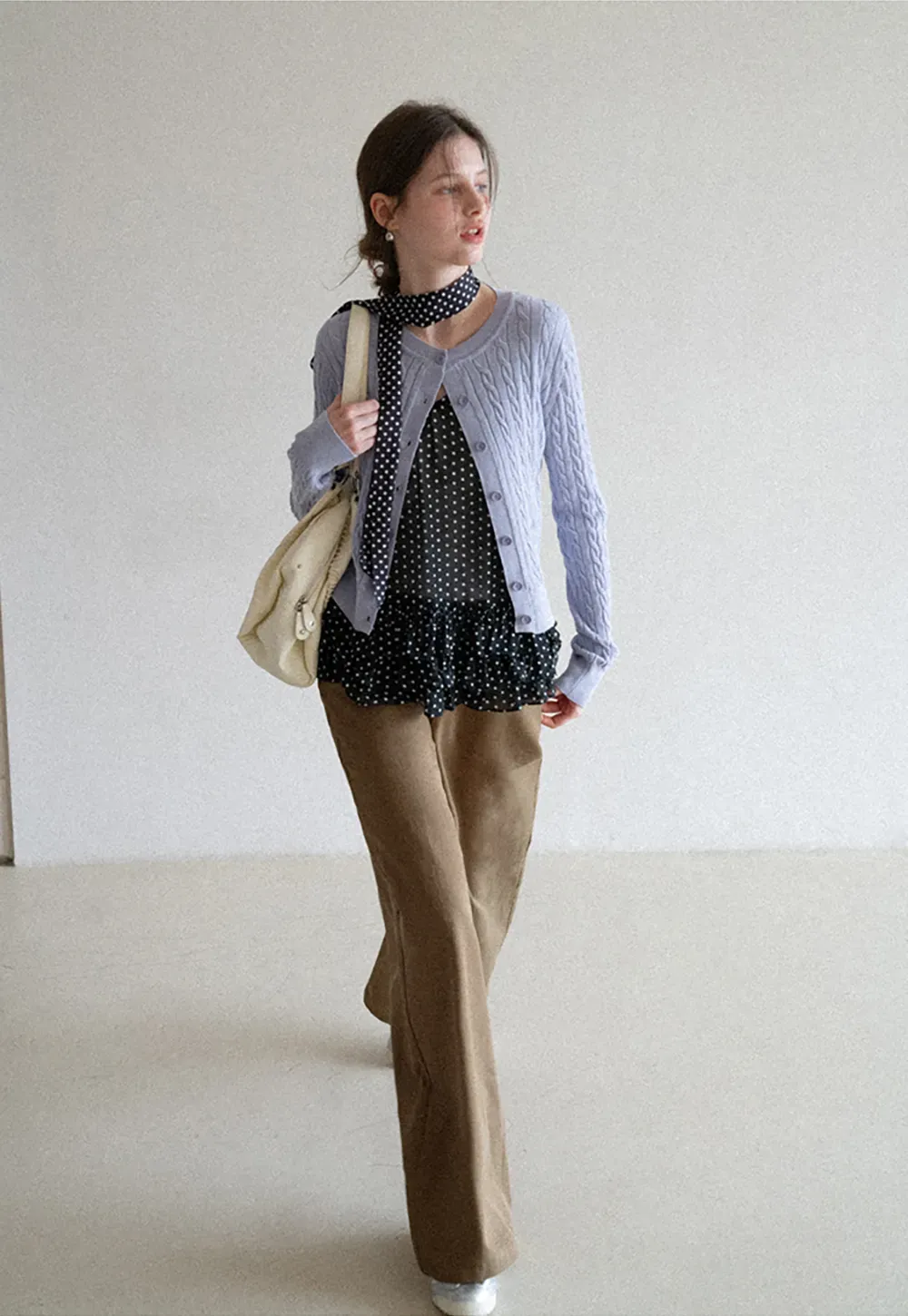 Cable Knit Long Sleeve Sweater Top