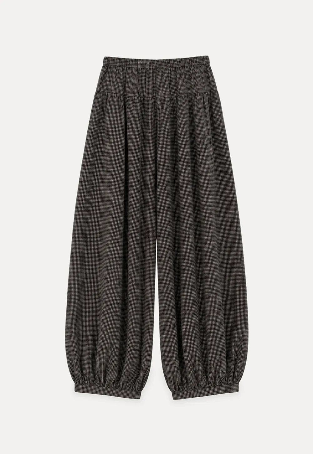 High Waist Drawstring Wide Leg Casual Pants